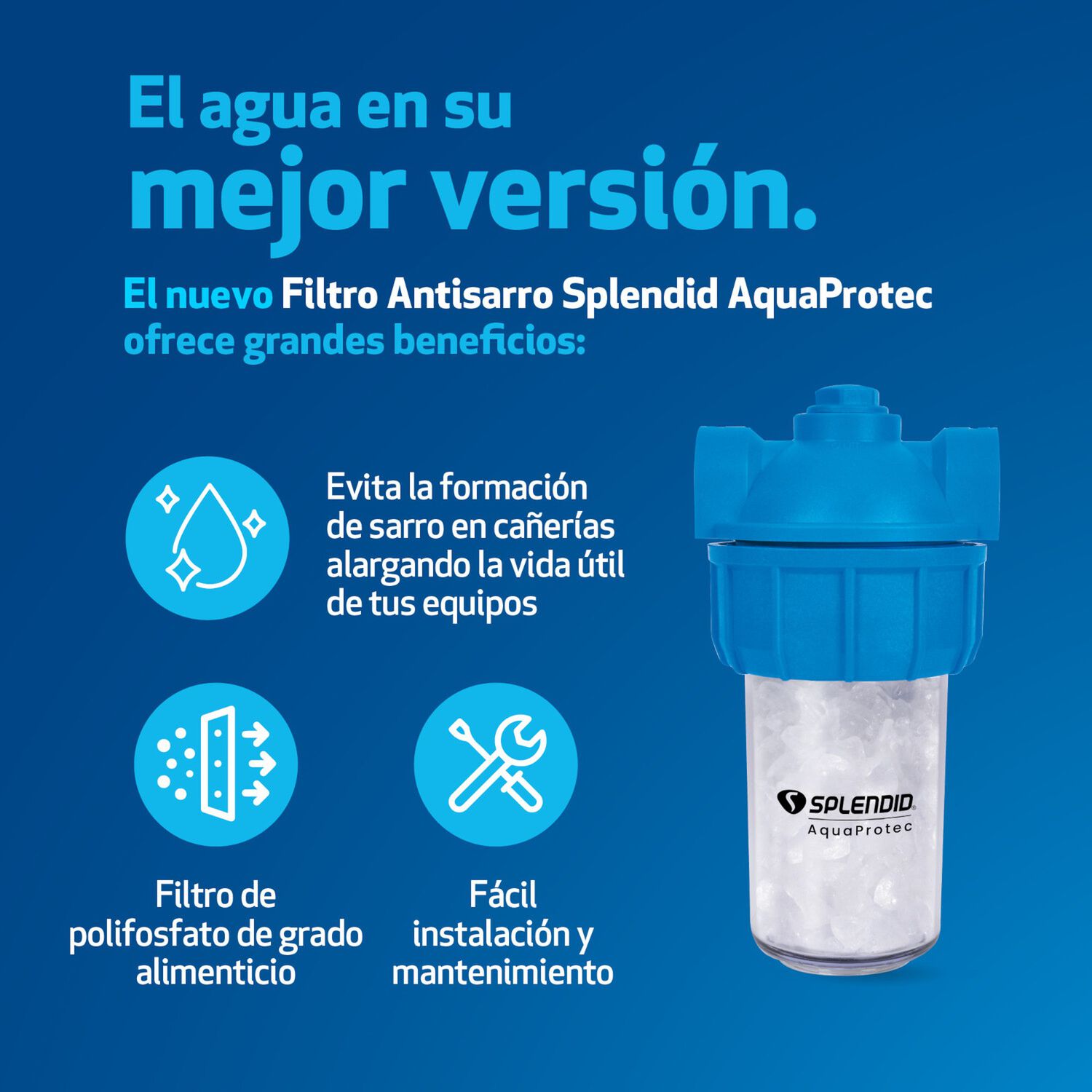 Pack Filtro De Agua Antisarro 250gr + Recarga 500gr Splendid image number 3.0