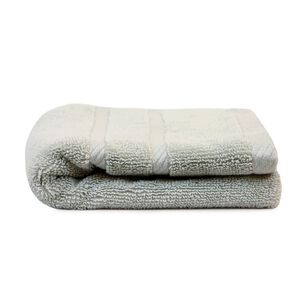 Toalla De Mano Nautica Signature Premium 100% Algod&oacute;n Gris Claro