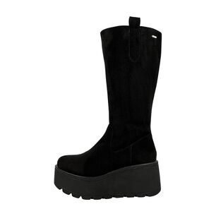 Bota Larga Con Plataforma Lek Negro Alquimia