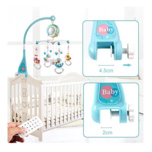 Juguete Movil Sonajero Infantil Con Luz Y Sonido Animales Celeste