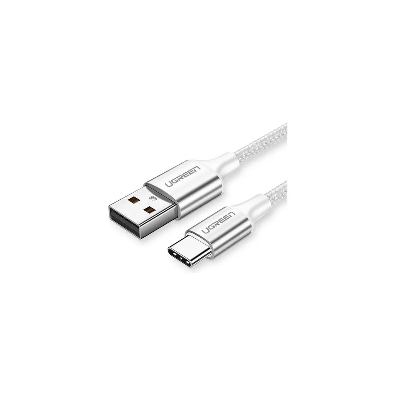 Cable Usb-a 2.0 A Usb-c Ugreen Niquelado Trenzado 1m Blanco image number 3.0