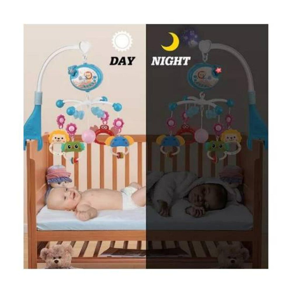 Juguete Movil Sonajero Infantil Con Luz Y Sonido Animales Azul image number 2.0