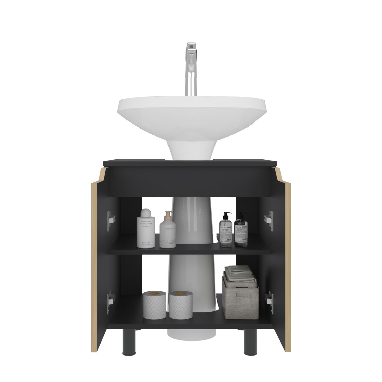 Mueble Para Lavamanos 63x55x41.3 Cm 2 Puertas image number 1.0