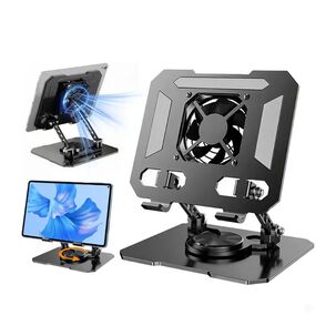 Soporte Ventilador Tablet Ipad Giratorio 360 Ajustable