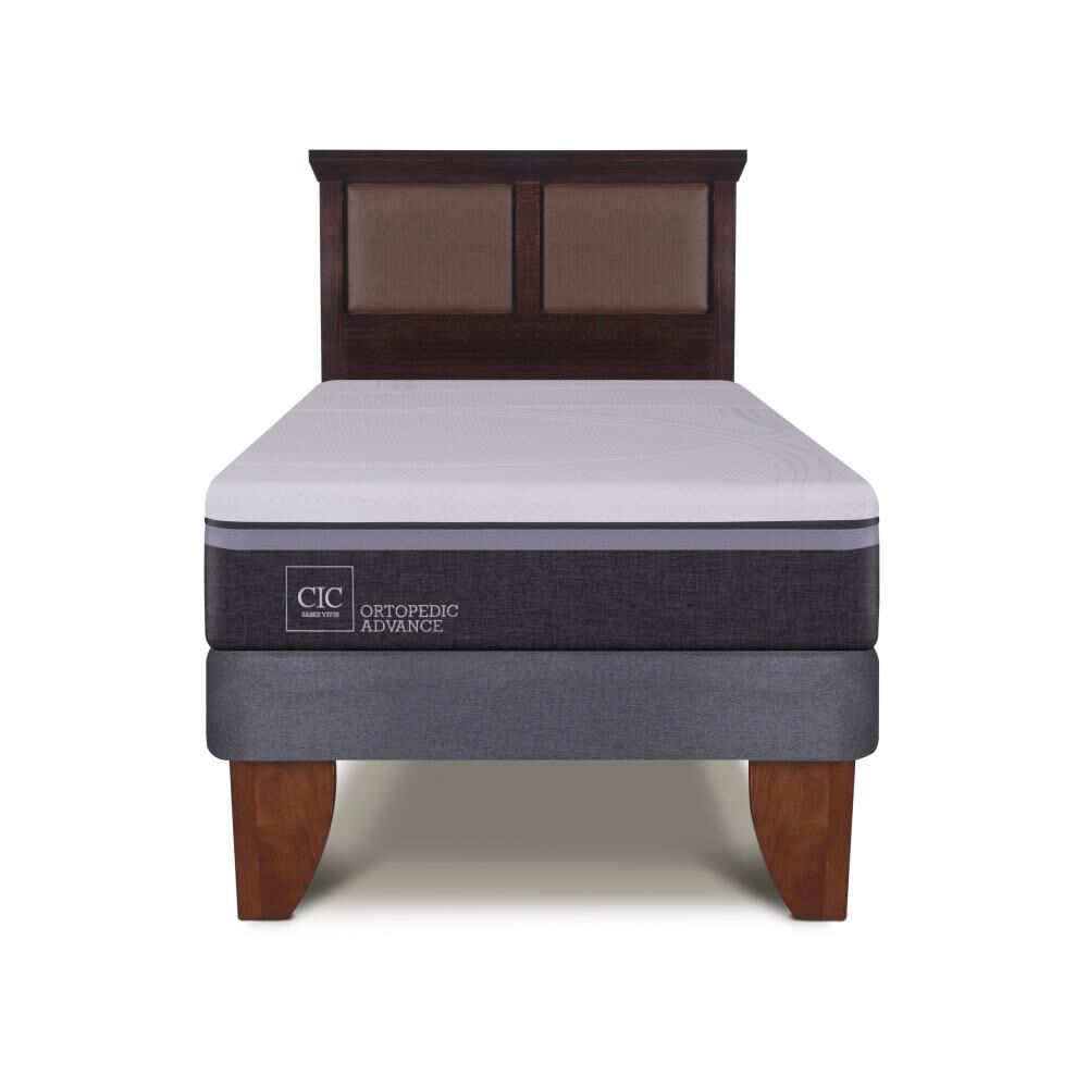 Cama Europea Cic Ortopedic Advance / 1.5 Plazas / Base Normal + Respaldo image number 0.0