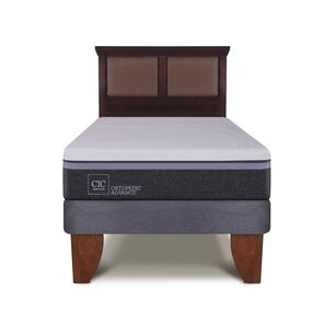Cama Europea Cic Ortopedic Advance / 1.5 Plazas / Base Normal + Respaldo