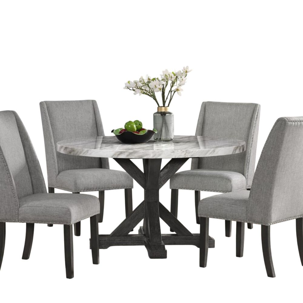 Juego De Comedor Redondo 4 Sillas Moderno Rodeus Mármol Dc4093r image number 0.0