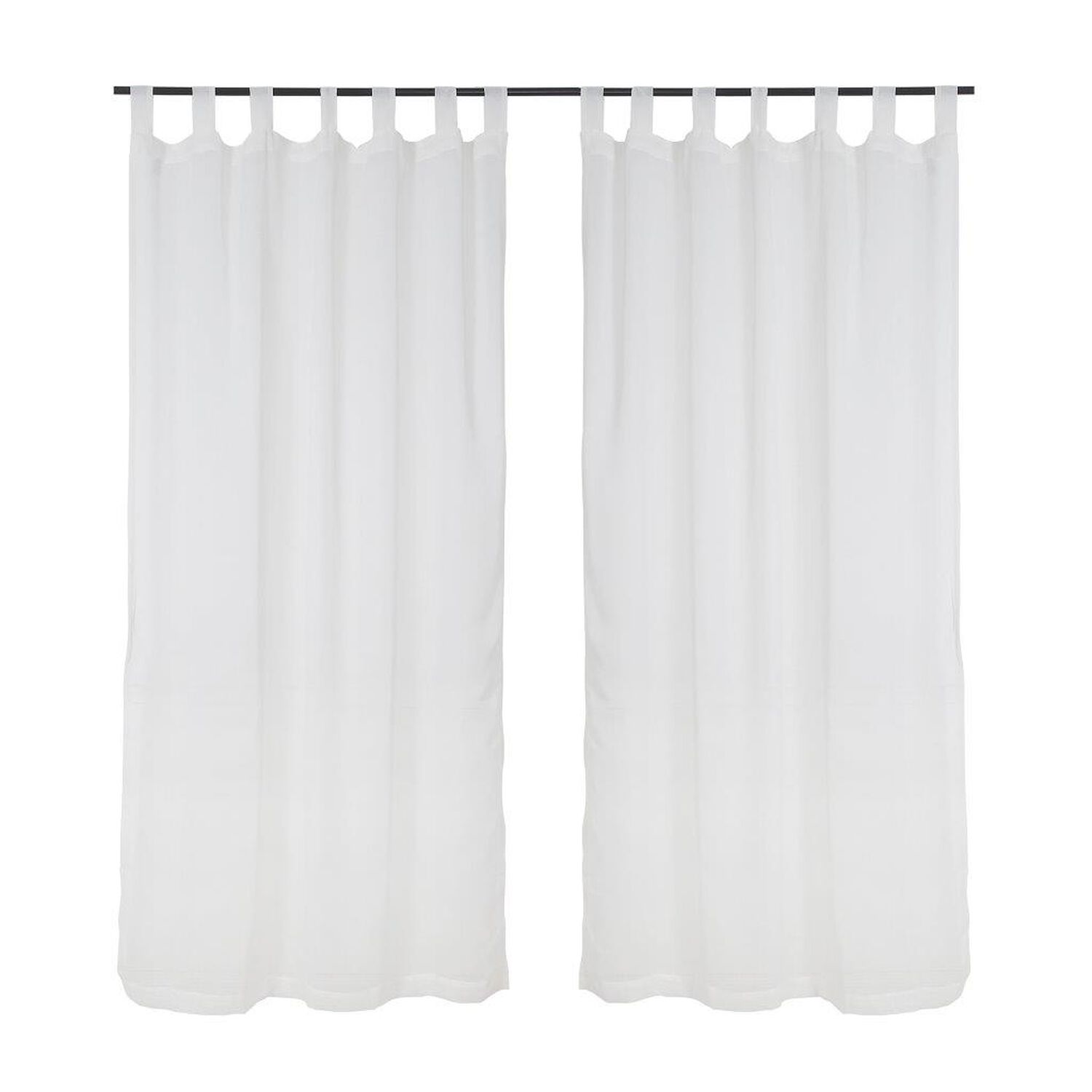 Set Cortinas Velo Lino-presilla 140x220 Beige image number 0.0