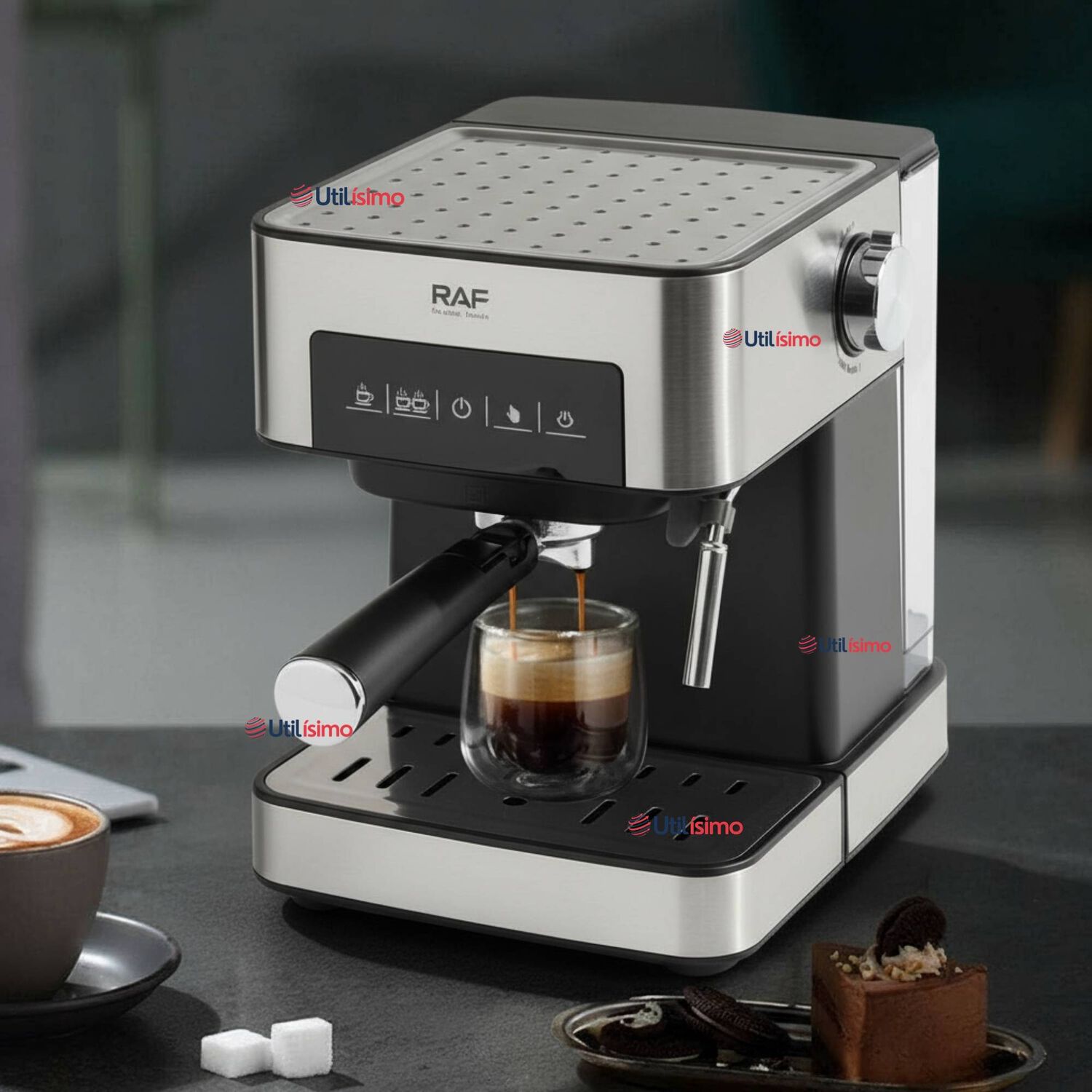 Máquina Café Espresso Capuccino Espumador De Leche Antigoteo 1.5 Litros