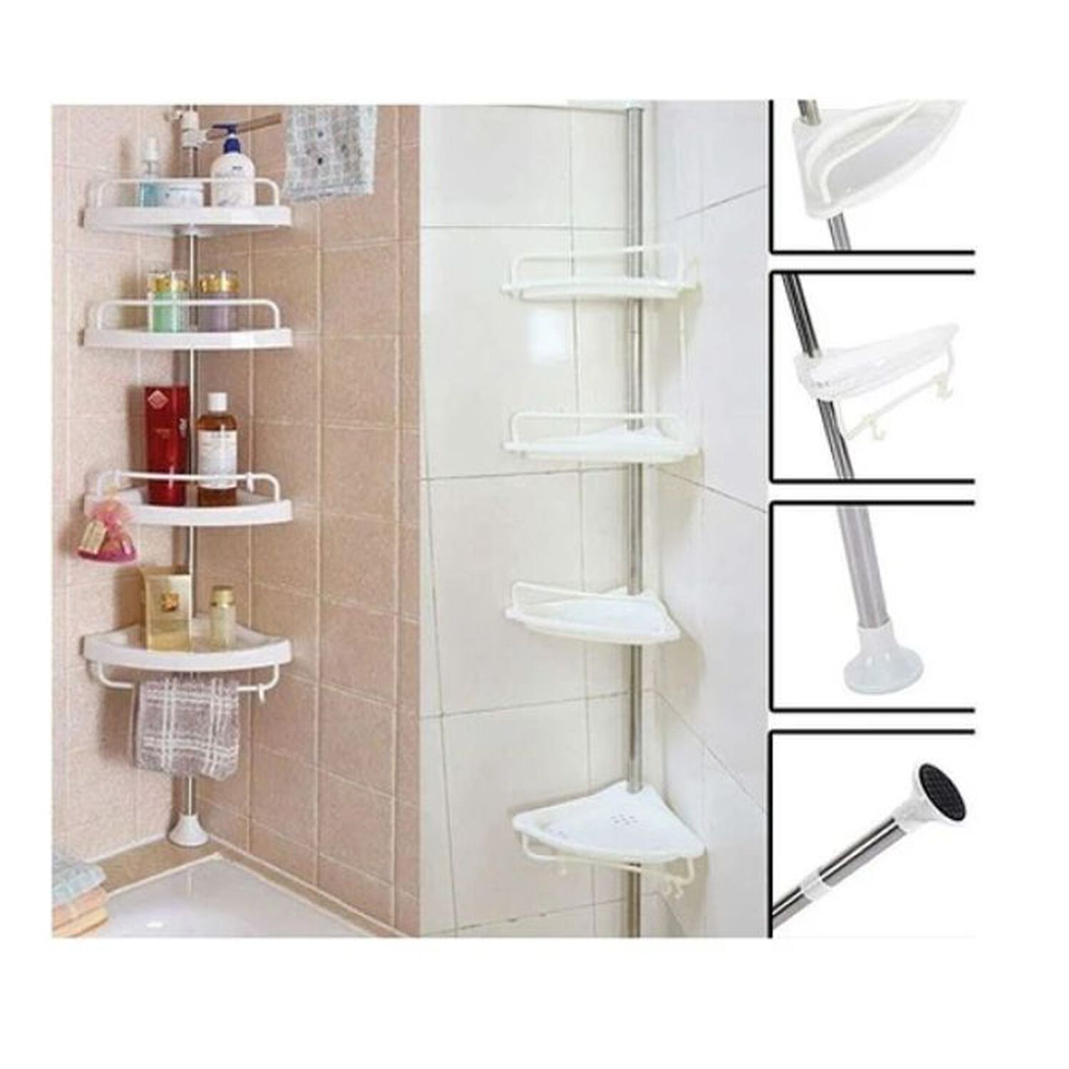 Esquinero Organizador Ba&ntilde;o 4 Ajustable Ducha Multiuso image number 2.0