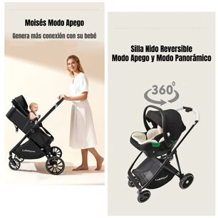 Coche Travel System Toldo 360&deg;gese Baby Negro Lubabycas