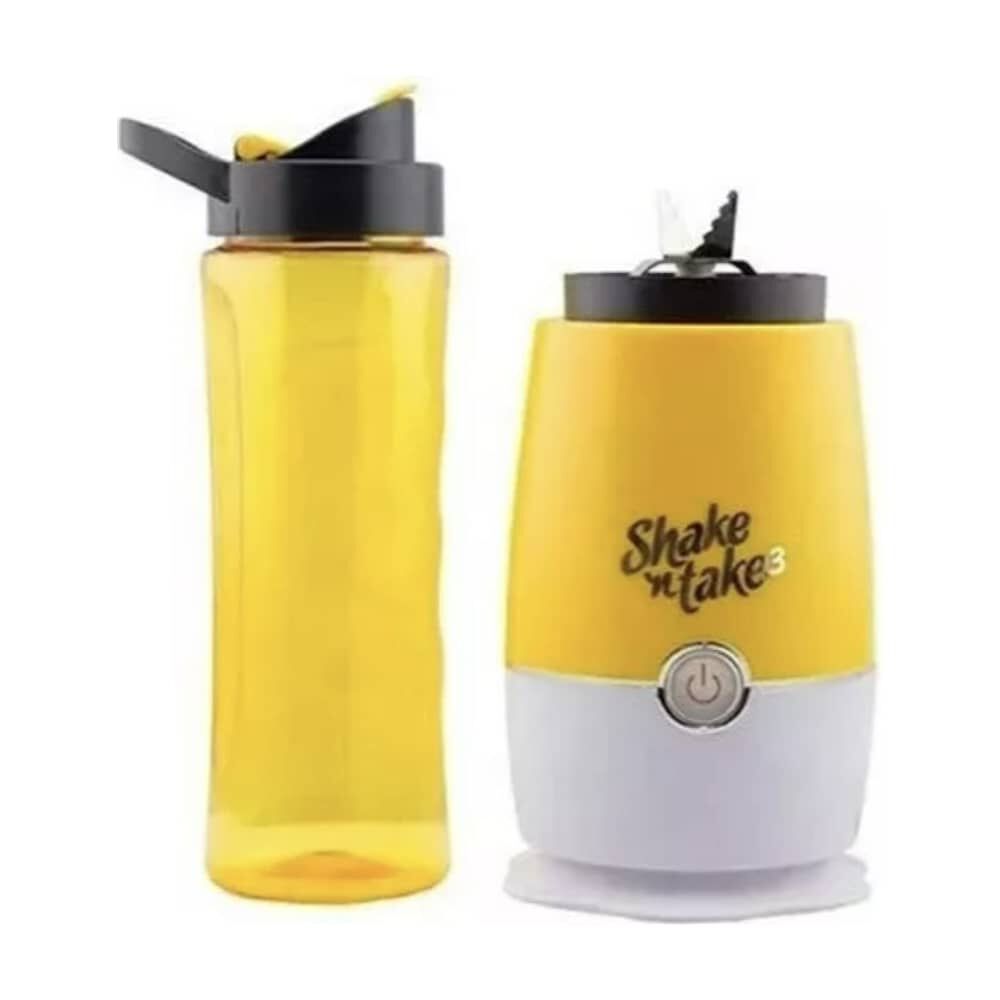 Juguera Batidora Licuadora Personal Port&aacute;til 2vasos Lionshop Amarillo image number 0.0