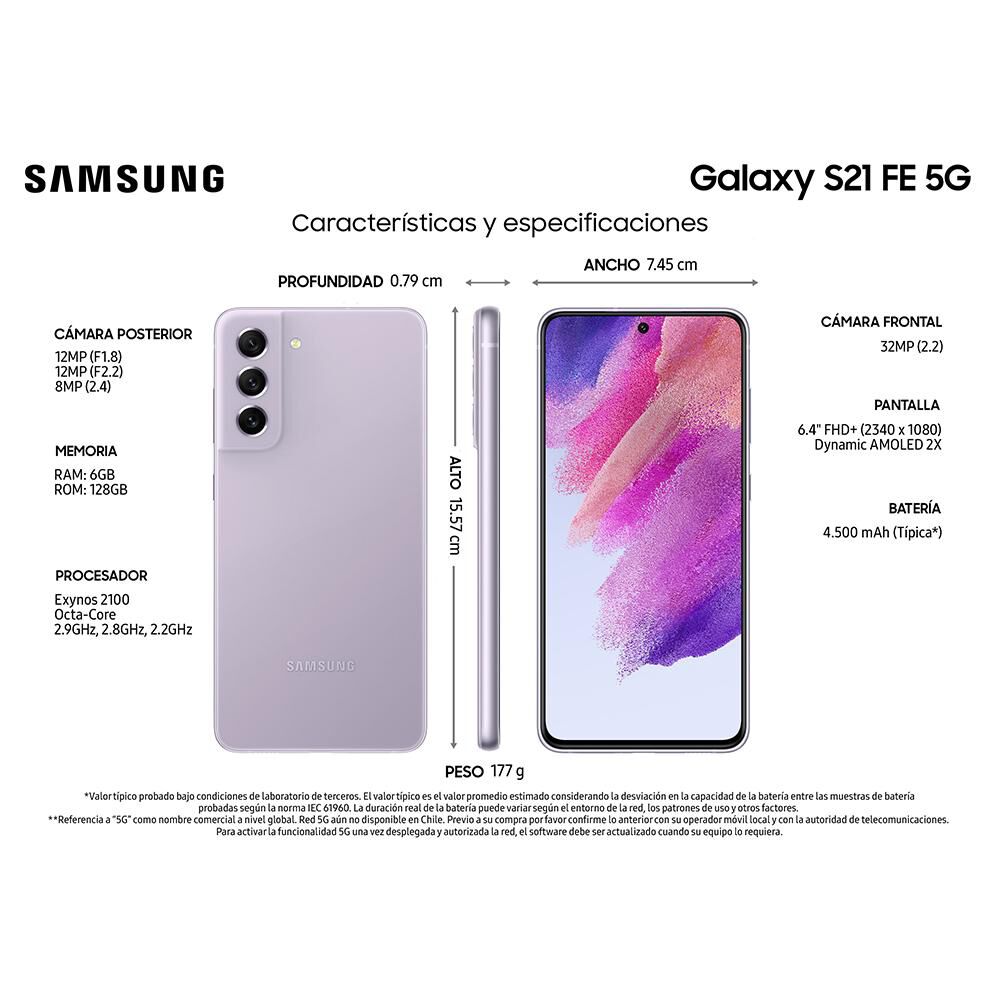 Smartphone Samsung Galaxy S21 FE / 5G / 128 GB / Liberado image number 2.0