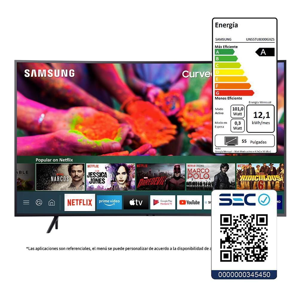 Led Samsung TU8300 / 55'' / Crystal Curvo UHD 4K / Smart Tv image number 5.0