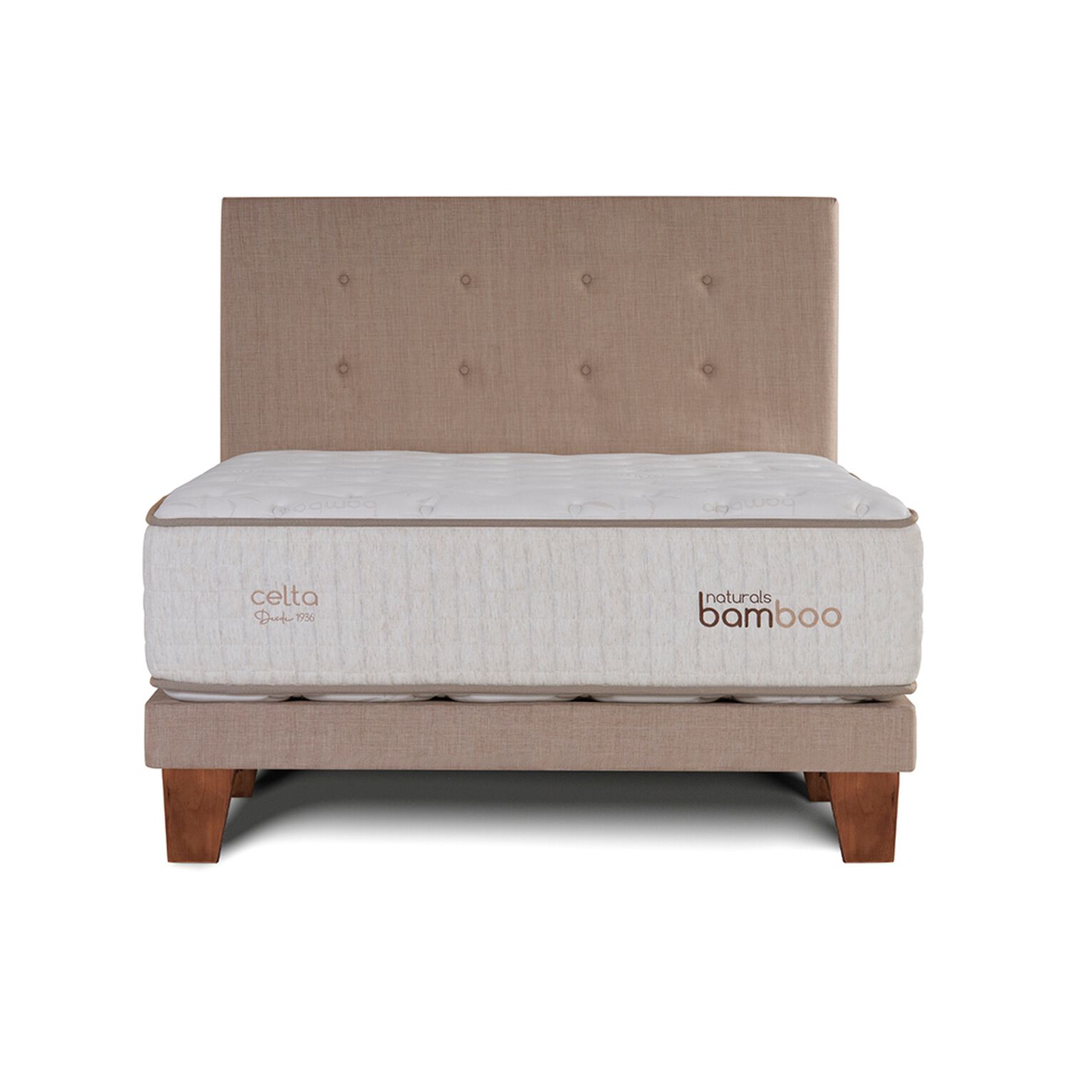 Cama Europea Celta Natural Bamboo / Super King / Base Dividida + Respaldo image number 1.0