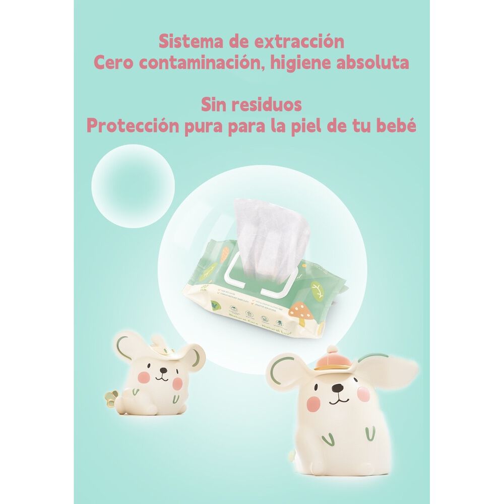 Toallitas H&uacute;medas Con Tapa Pack 12x80 Unidades Lubabycas image number 5.0