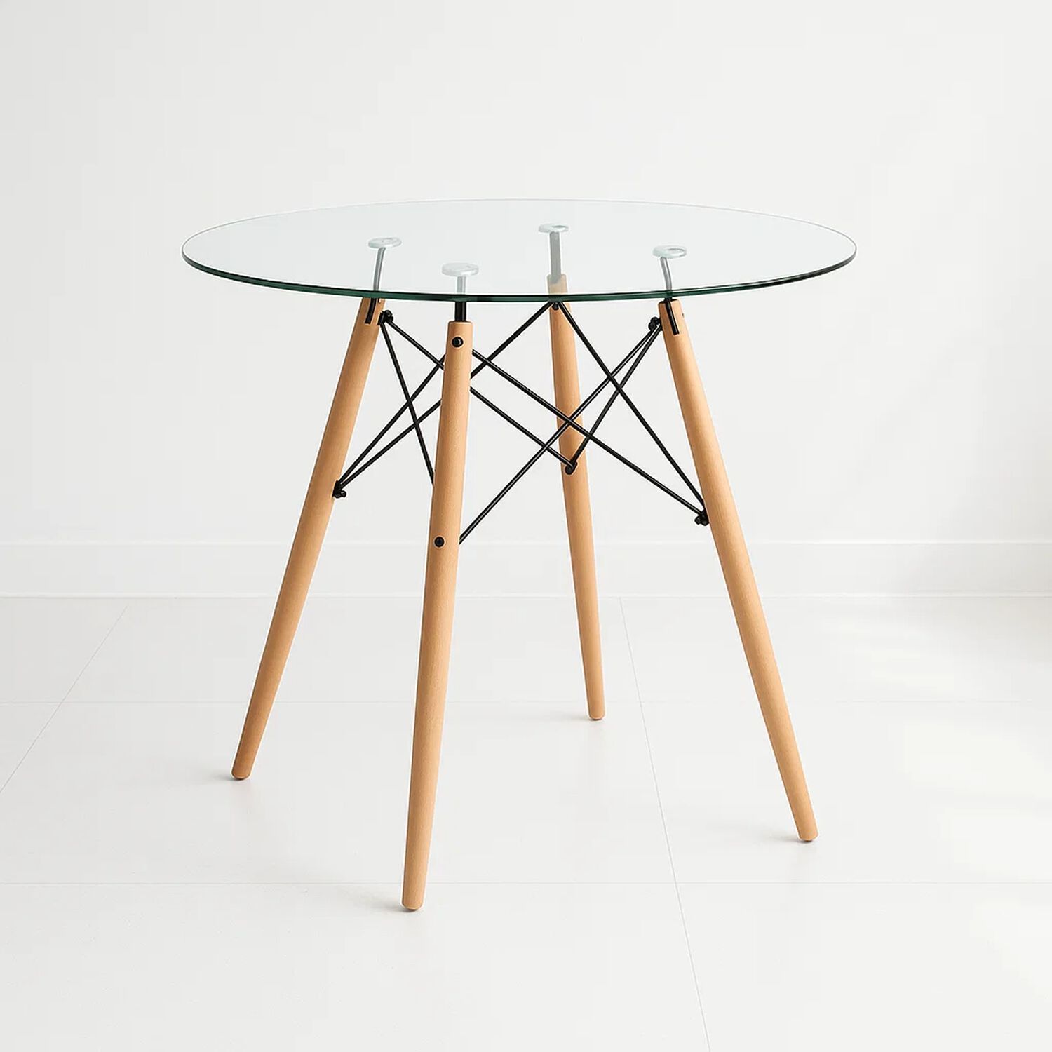 Mesa De Comedor Eames 80cm Redonda Vidrio image number 0.0