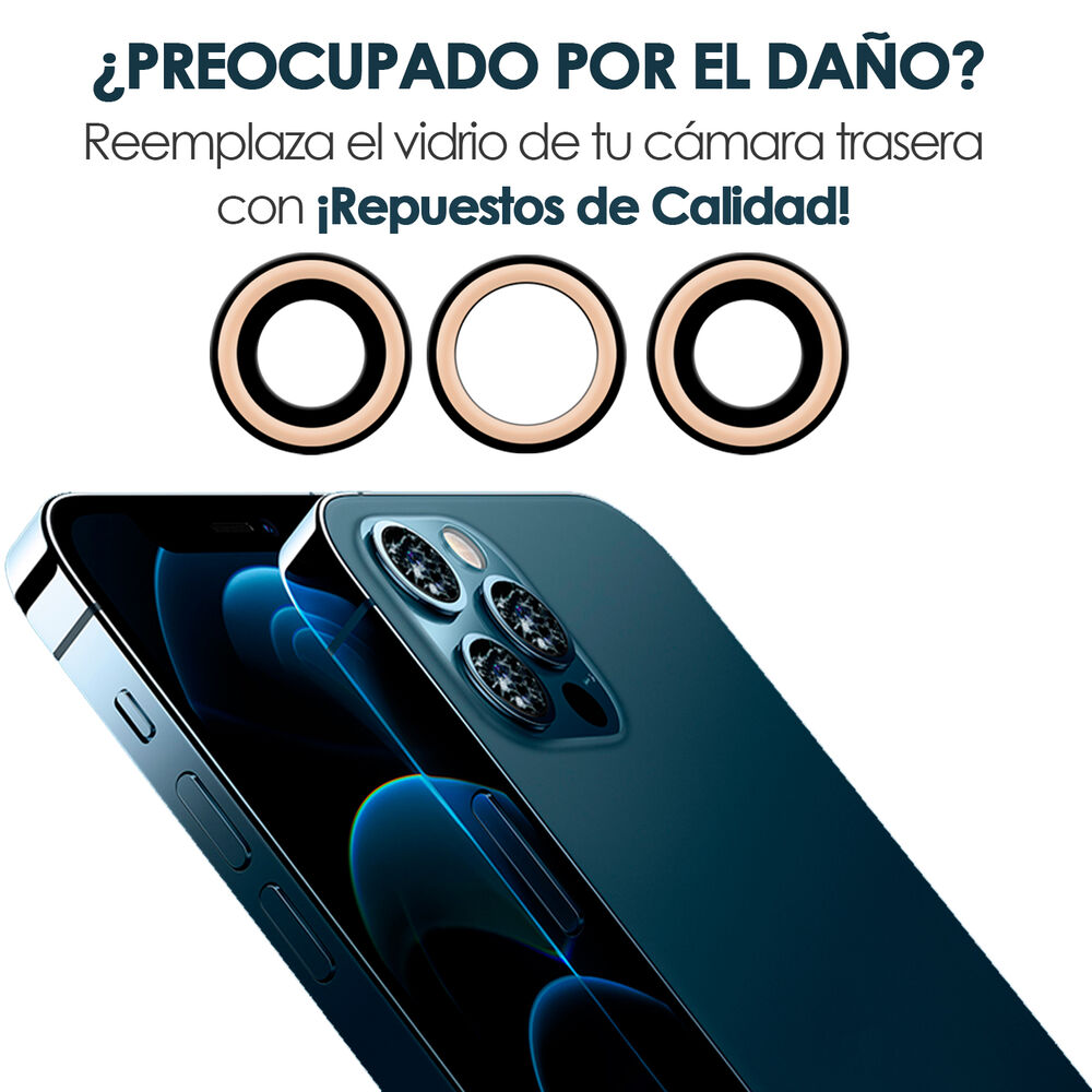Vidrios De Camaras Trasera Compatible Con Iphone 13 Pro Max image number 3.0