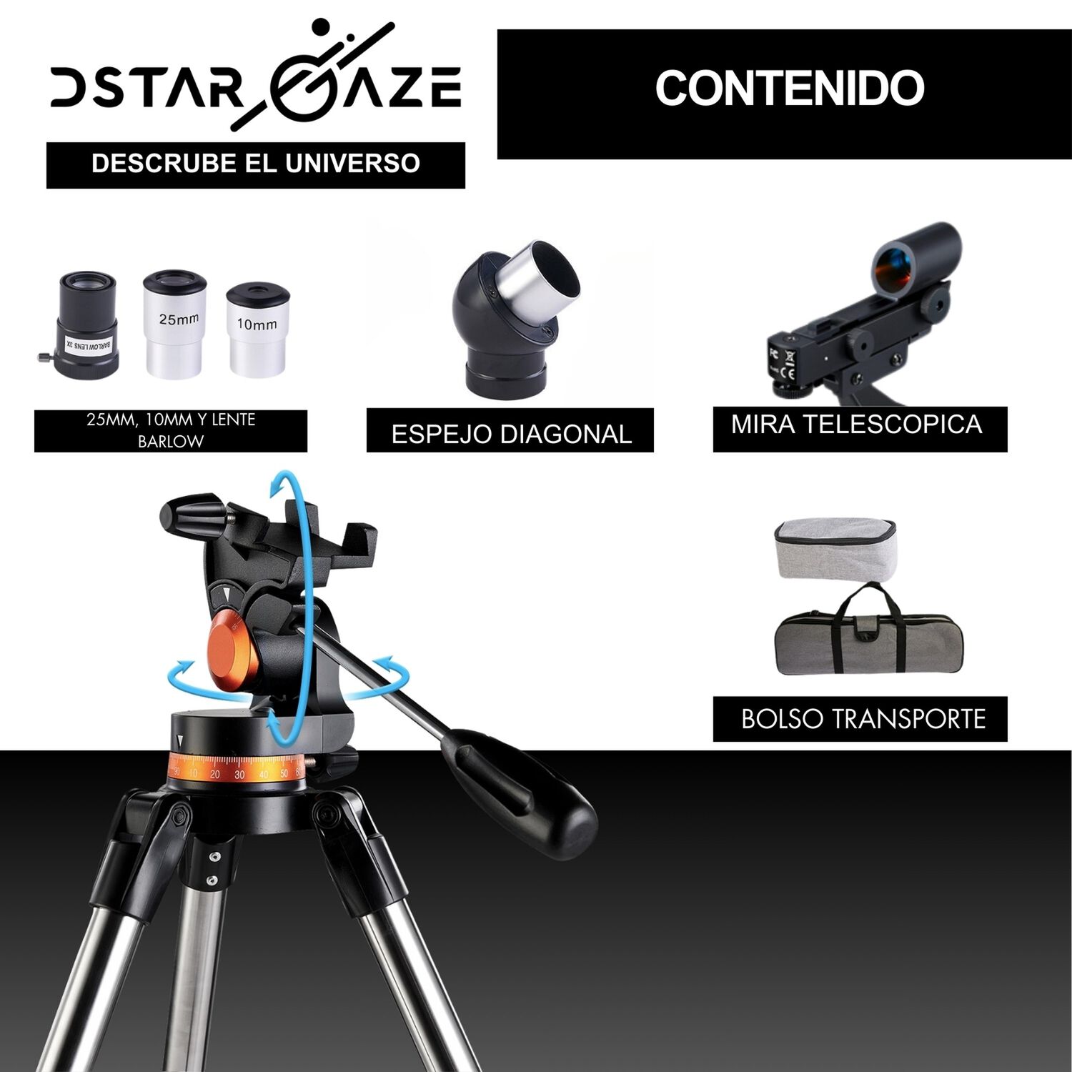 Telescopio Astron&oacute;mico Profesional 50080m image number 7.0