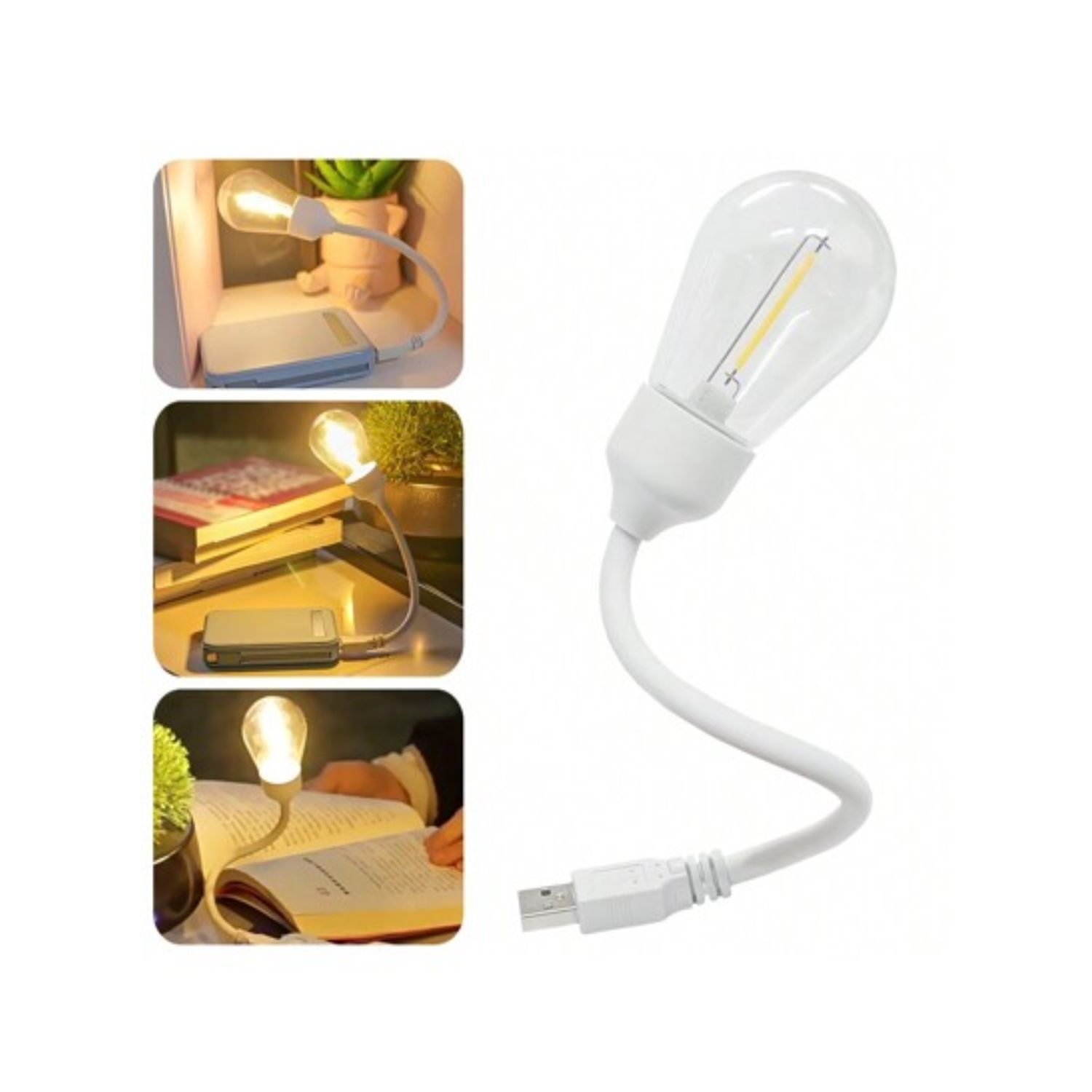 L&aacute;mpara Bombilla Usb Port&aacute;til Led Lectura Decoraci&oacute;n Hogar image number 2.0