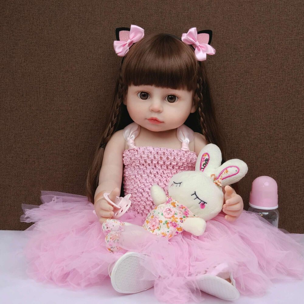 Mu&ntilde;eca Reborn Realista 55cm De Silicona Con Accesorios image number 4.0