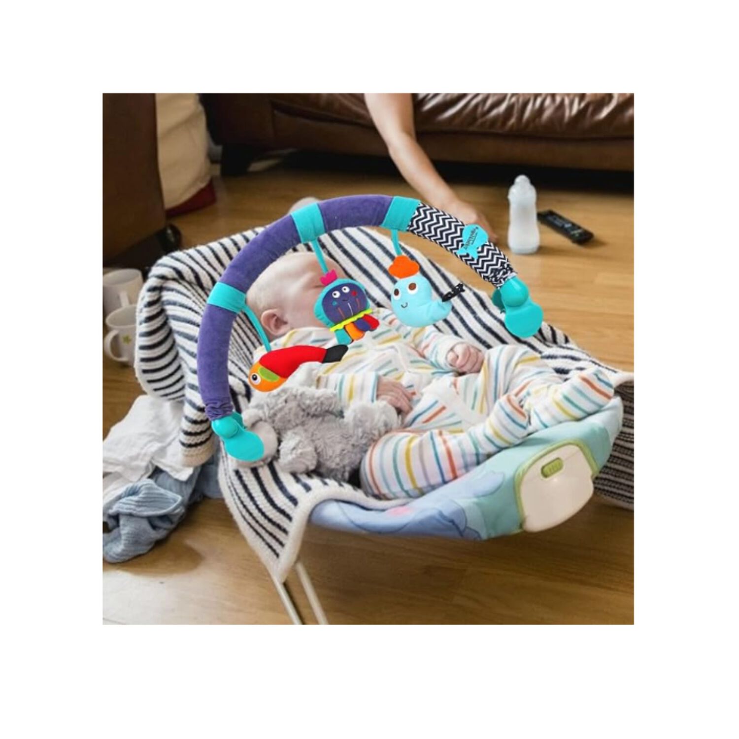 Arco M&oacute;vil Sonajero Multiuso Estimulaci&oacute;n Para Bebe Coche image number 2.0