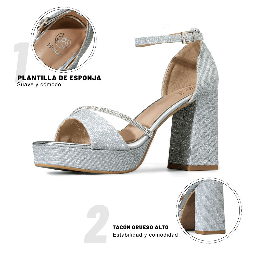 Sandalia Taco Alto Moda Mujer Weide You521 image number 6.0