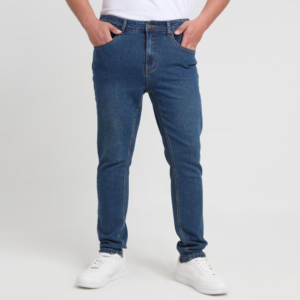 Jeans Lavado Tiro Medio Skinny Hombre Skuad