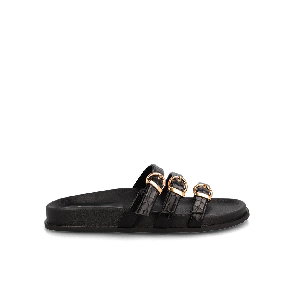 Sandalia Mujer Bata Licia Negro image number 0.0