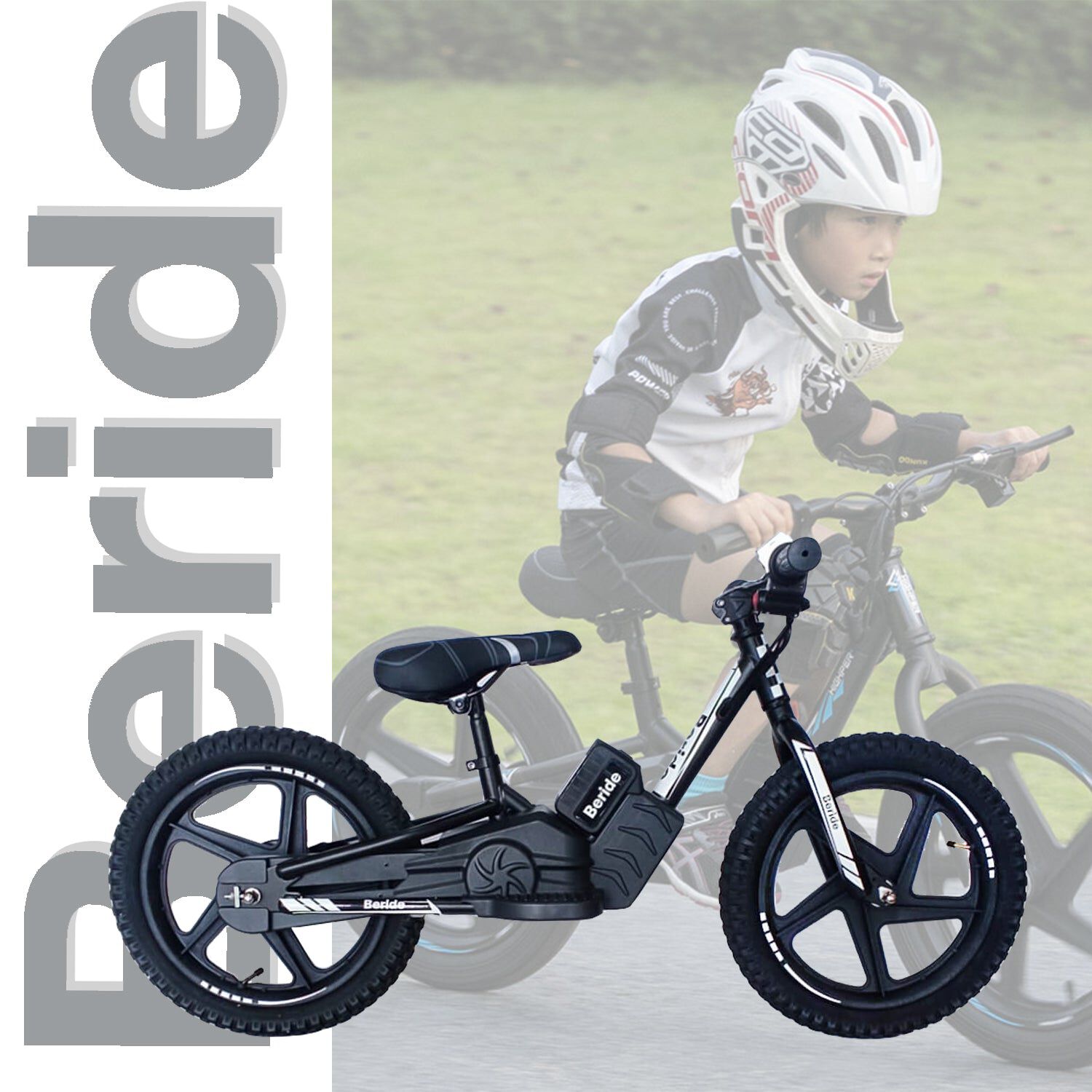 Bicicleta El&eacute;ctrica Beride Aro 16 Negra image number 4.0
