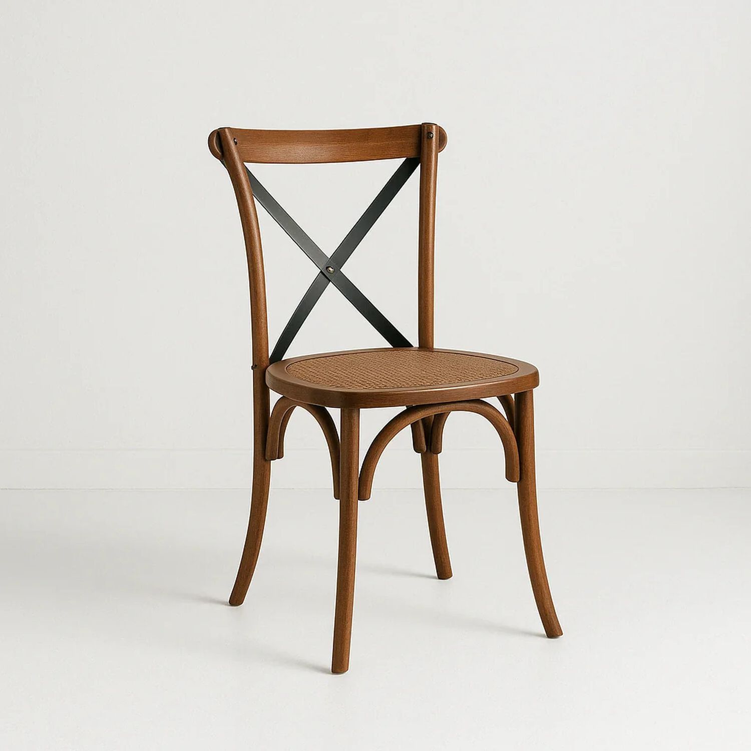 Silla Crossback Madera Rattan - Caf&eacute; Vintage image number 0.0