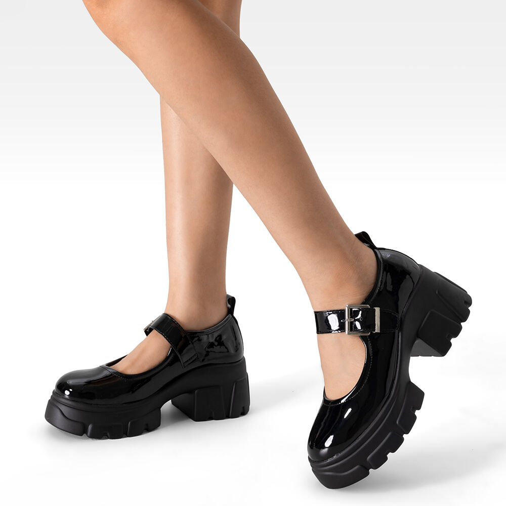 Zapato Mary Jane Tipo Escolar Plataforma Mujer Weide Yl055 image number 3.0