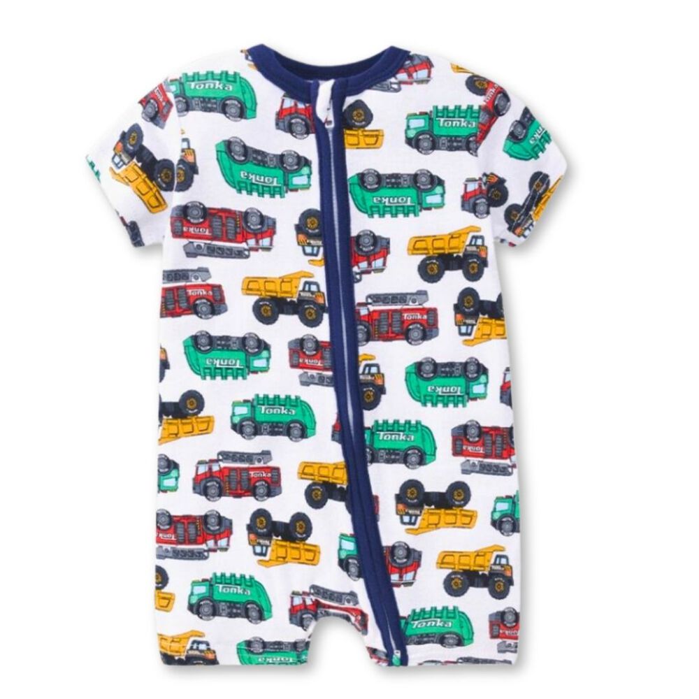 Enterito Corto 100% Algodón Bebé Niño 6 A 24 Meses Trucks image number 0.0