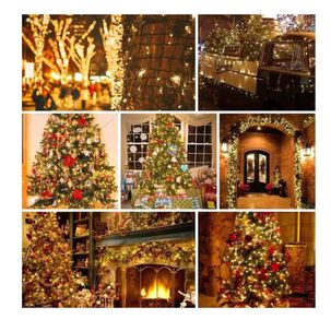 Guirnalda Con Luces Amarillas 200 Luces Navideñas Decoración