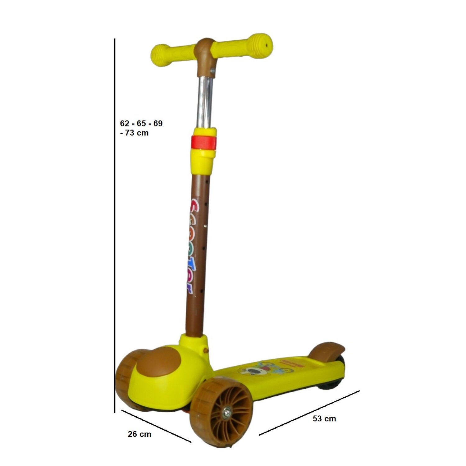 Scooter Monopat&iacute;n Ni&ntilde;os Amarillo Caf&eacute; image number 2.0