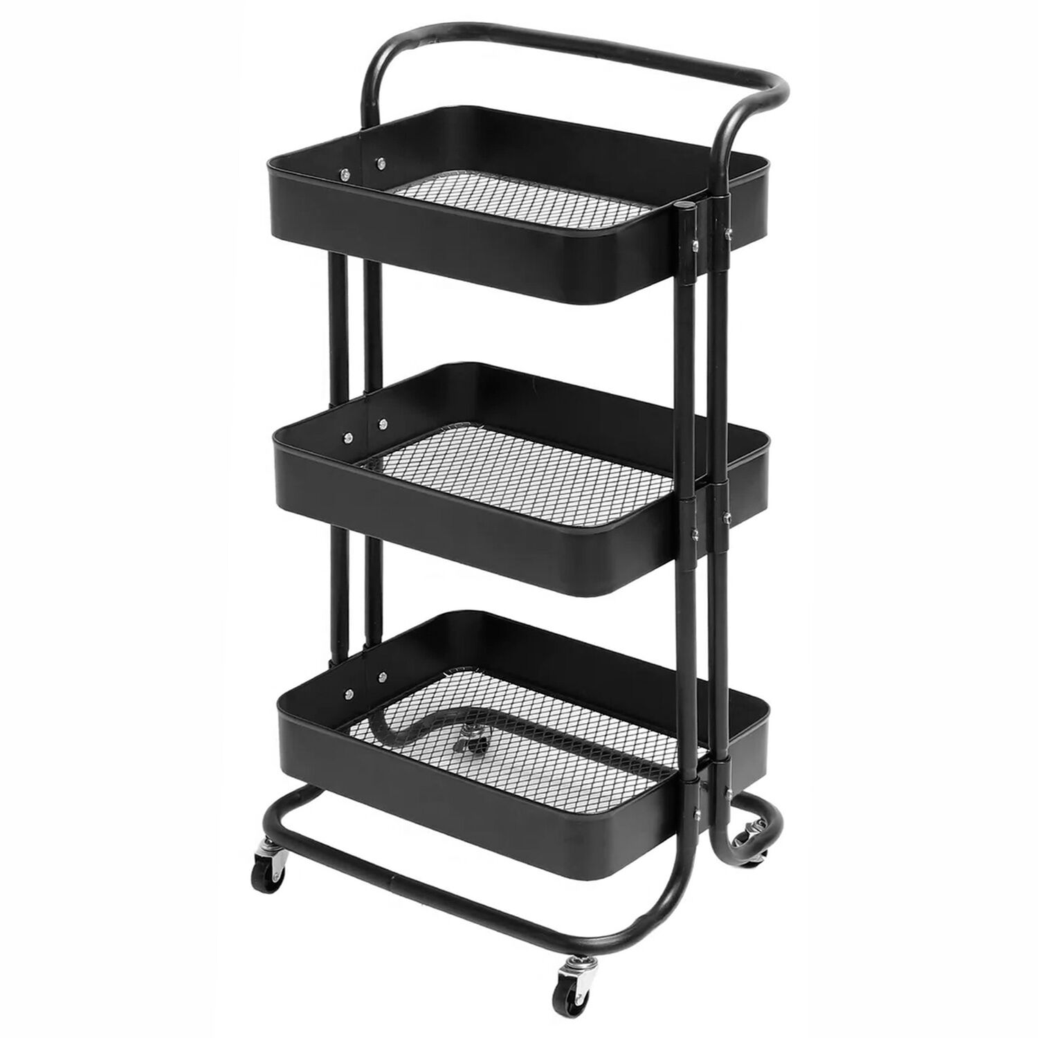 Carro Organizador Met&aacute;lico Decoteam 3 Estantes Con Ruedas image number 4.0