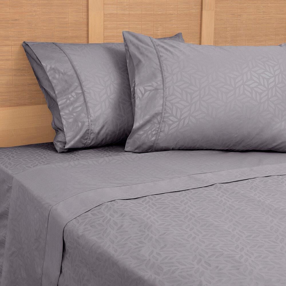Sabana Plumetti Embossed 2 Plazas Gris image number 2.0