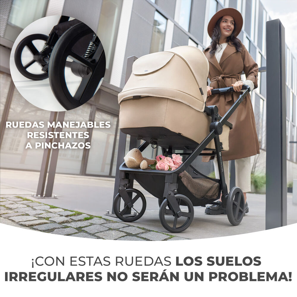 Coche Travel System Newly 3 En 1 Beige + Base Isofix image number 9.0