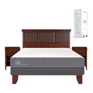 Cama Europea Cic Smart / 2 Plazas / Base Normal  + Set De Maderas