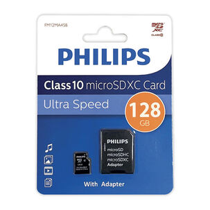 Tarjeta Microsdxc Philips Fm12ma45b Clase 10 128gb
