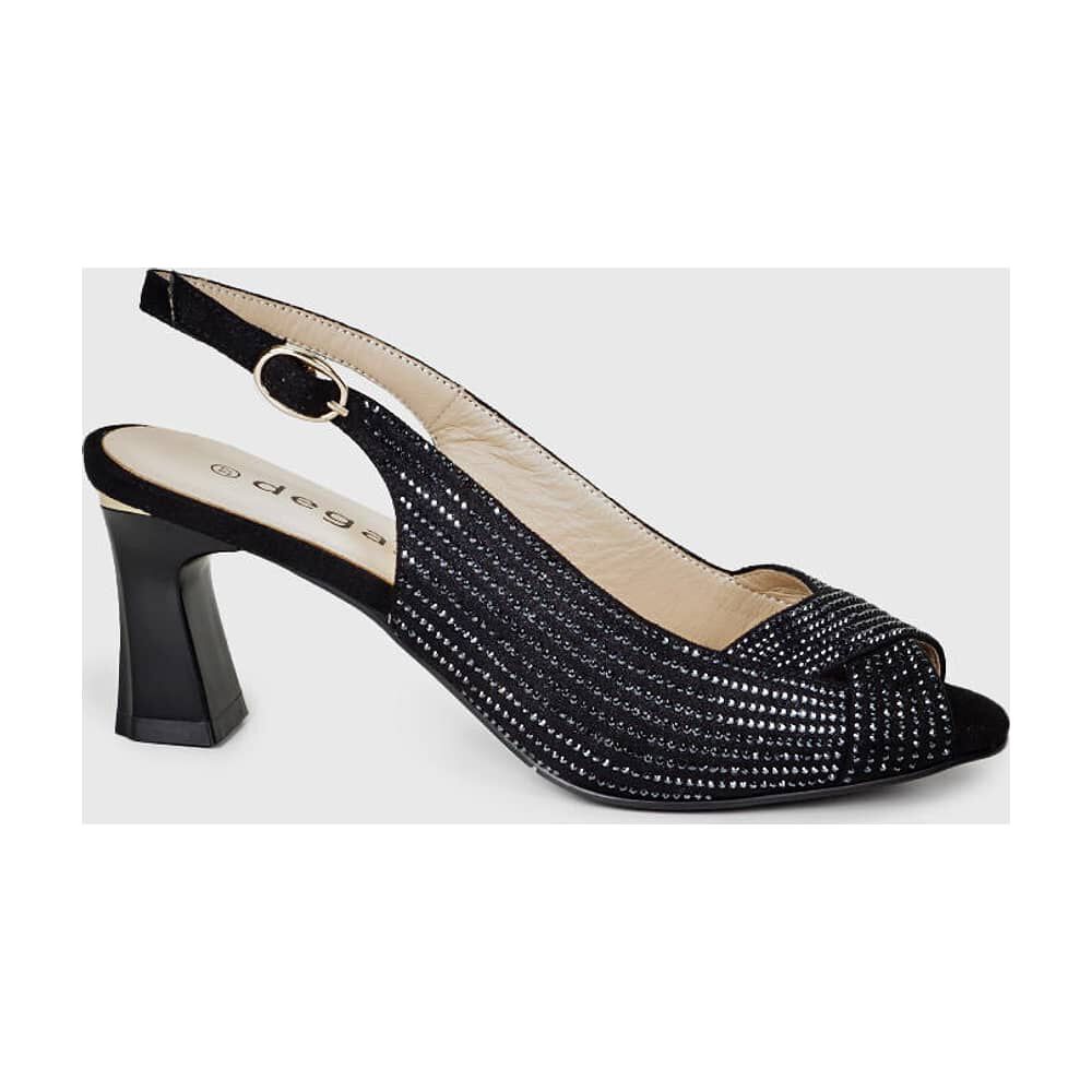 Sandalia Cuero Jamila Negro Con Brillos image number 2.0