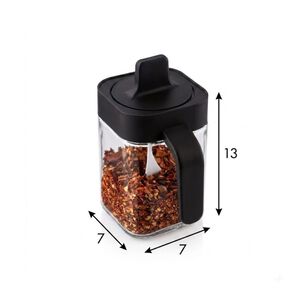 Especiero Organizador De Vidrio Cuadrado 4 Pzs