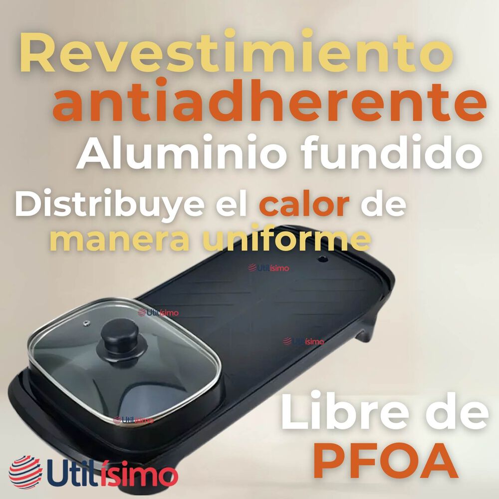 Plancha Parrillera Asador Eléctrico 2 En 1 Churrasquera image number 6.0