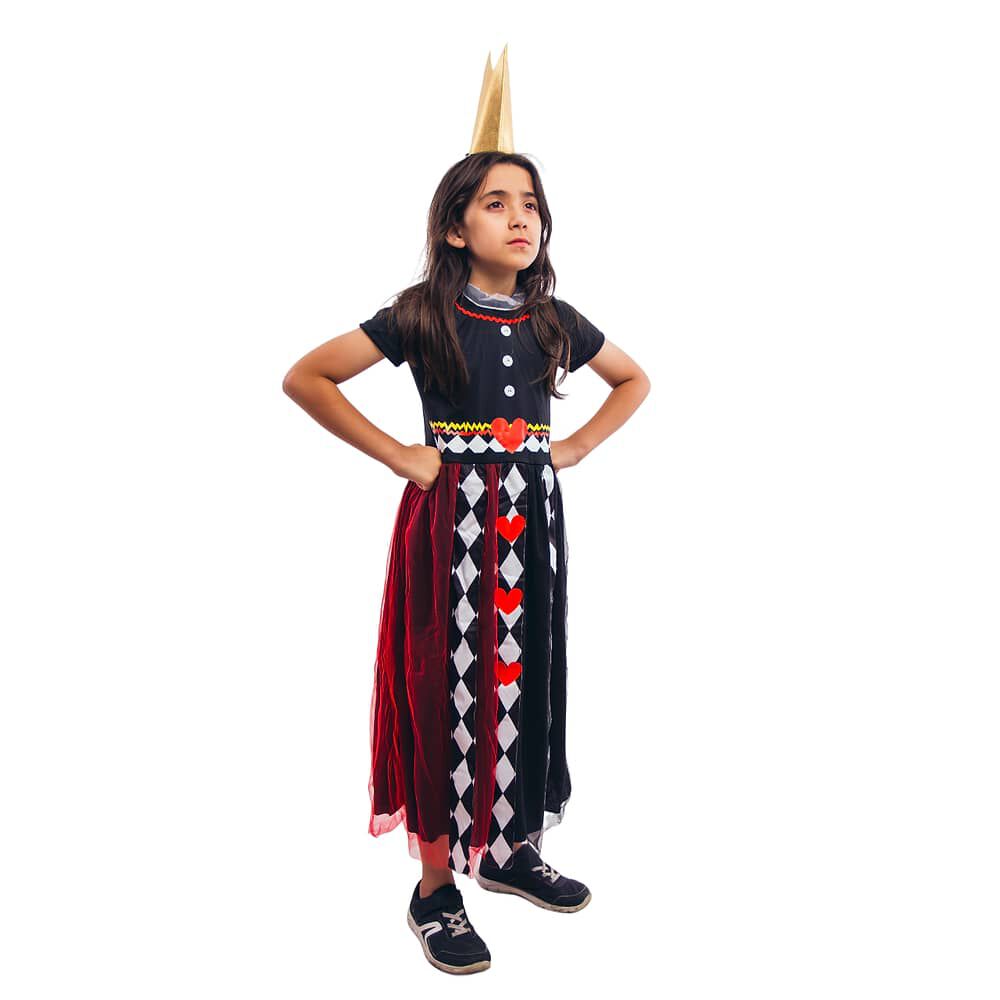 Disfraz Infantil Ni&ntilde;a Reina De Los Corazones Alicia image number 4.0
