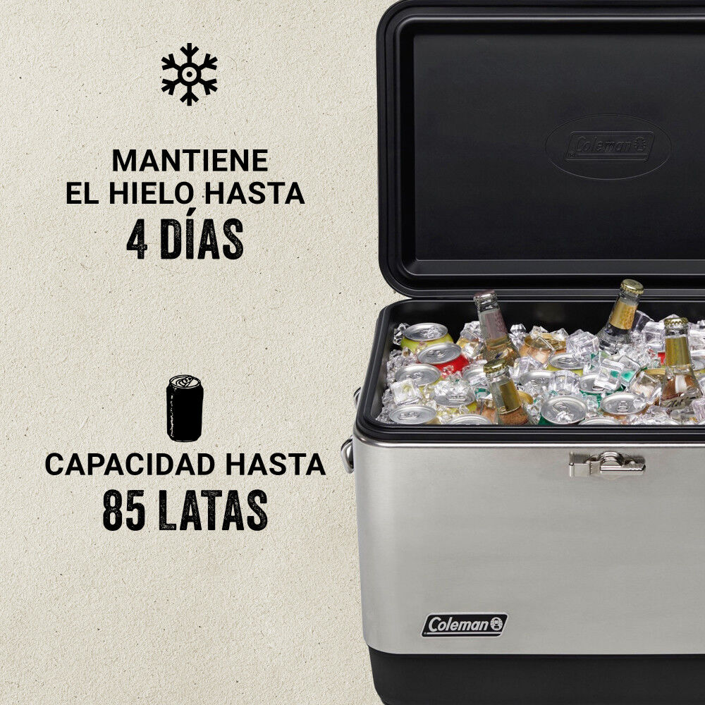 Cooler Coleman Reunion 54 Qt / 51 Lt Acero Inoxidable image number 1.0