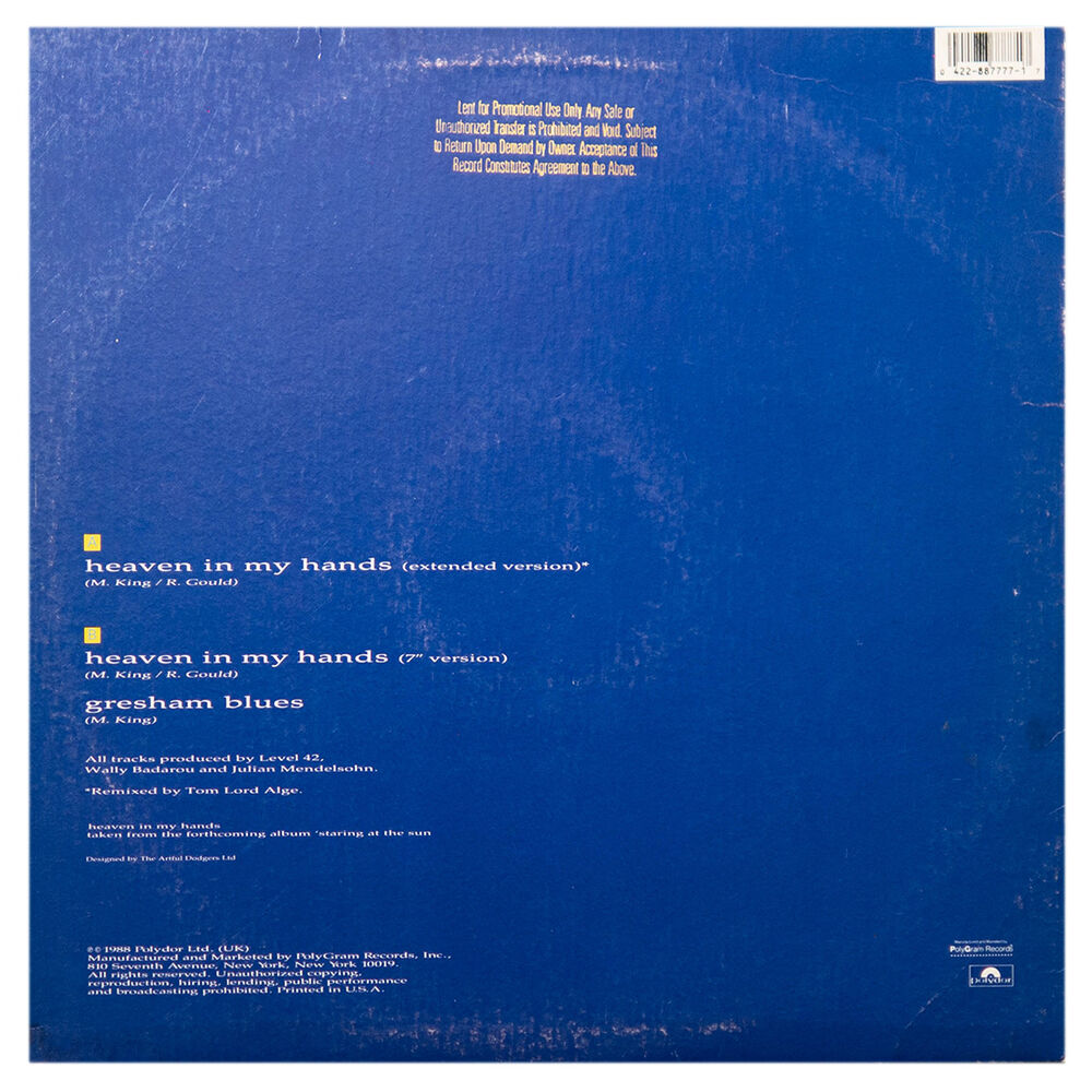 Level 42 - Heaven In My Hands | 12" Maxi Single Usado image number 1.0