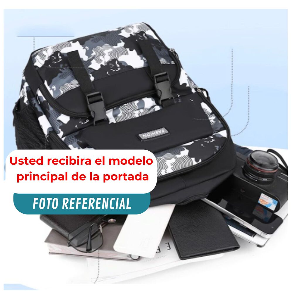 Mochila Escolar Juvenil Univesirtaria 47cm Blue Black image number 2.0