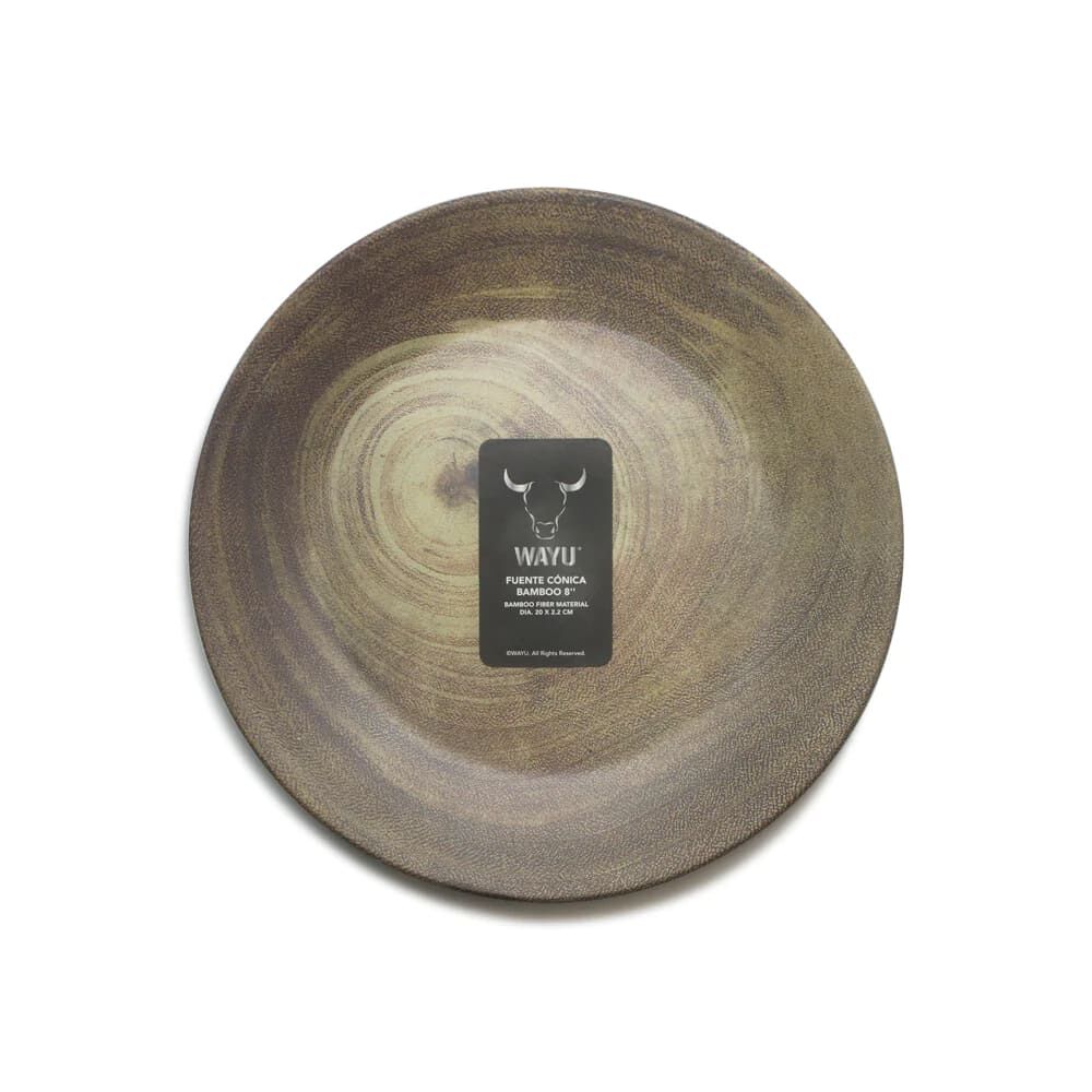 Plato Ovalada Wayu De Bamboo Filber Mediana 25 X 2,2 Cm image number 0.0