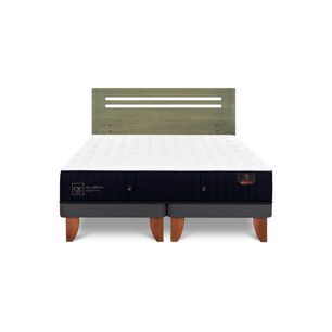 Cama Europea Cic Linea Premium / 2 Plazas / Base Dividida + Respaldo