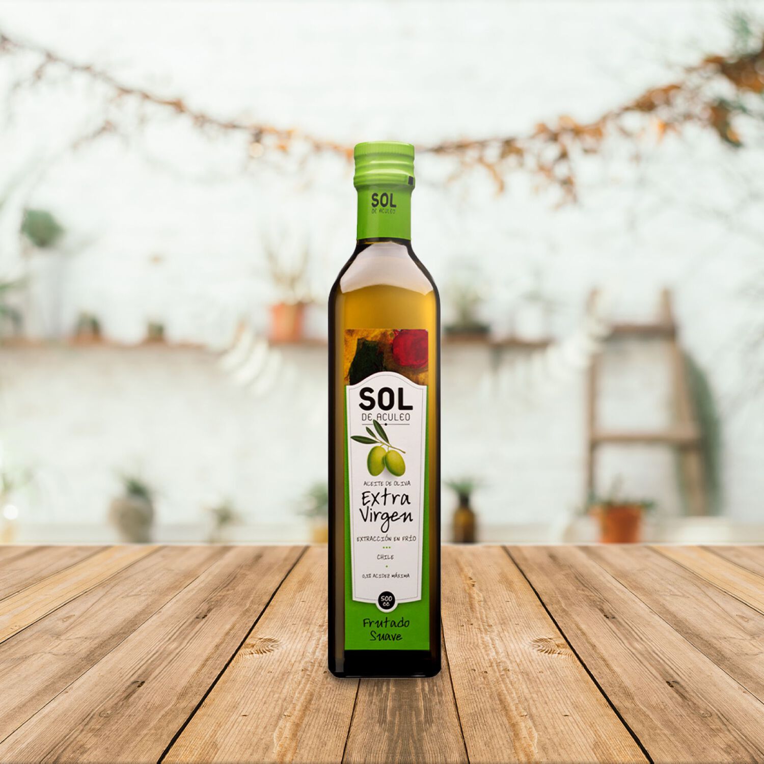 Aceite Oliva Extra Virgen Sol De Aculeo Frutado Suave 4 X 500 Ml image number 1.0